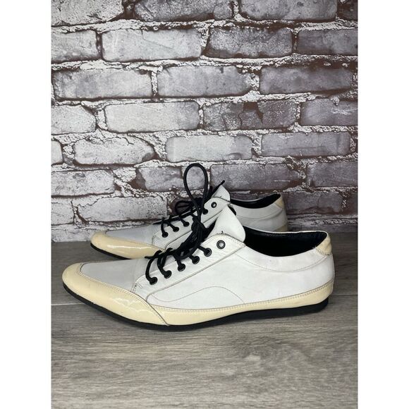 Le Voice White Patent Leather Yellow Pointed Toe Oxfords Dress Shoes Men 44EU/11 main image 15
